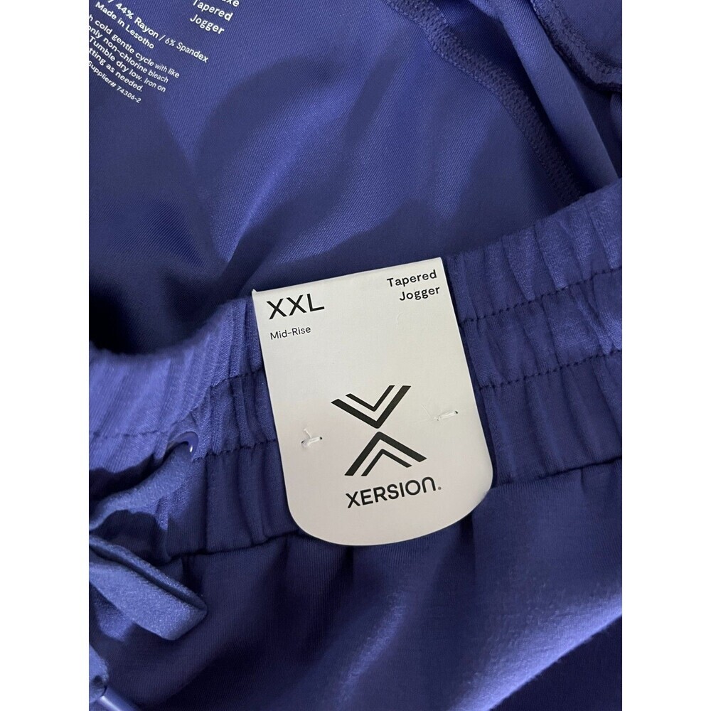 Xersion Scuba Luxe Jogger Pants XXL Blue Athletic Lounge Stretch NWT - Picture 8 of 9